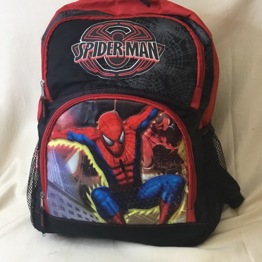 Spiderman Kids Red, Black & Blue School Backpack